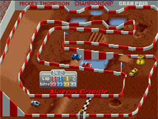 Super Off Road SNES gameplay on the Huevos Grande track